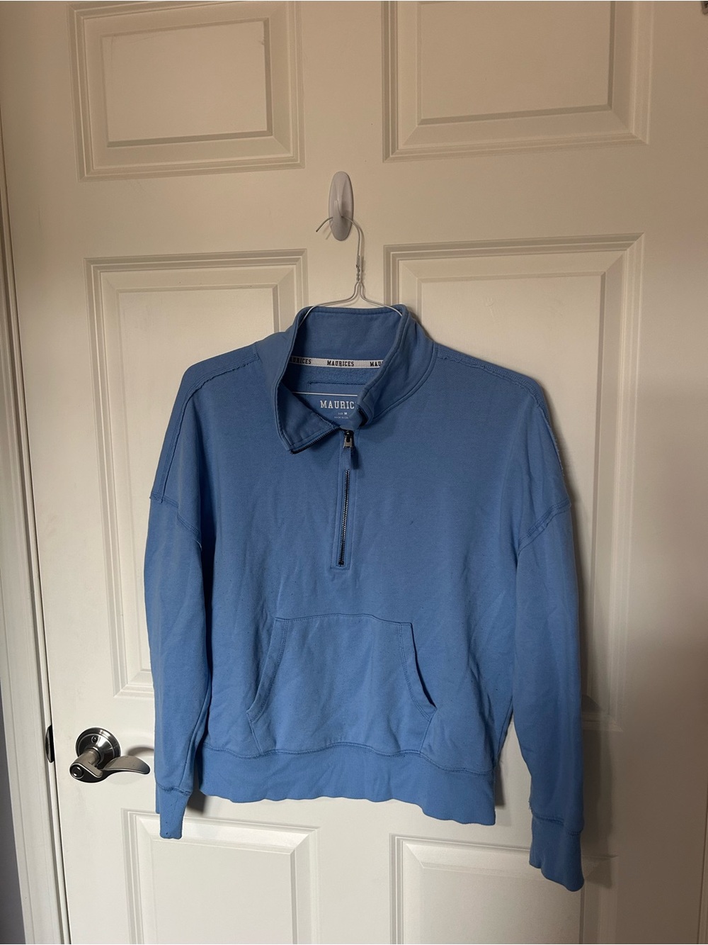 Maurices Dusty Blue Quarter-Zip Pullover